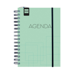 Agenda scolaire Finocam Institut 26/27 en catalan - Vue hebdomadaire verticale - 4e format - 155 x 215 mm - Couverture en polypr