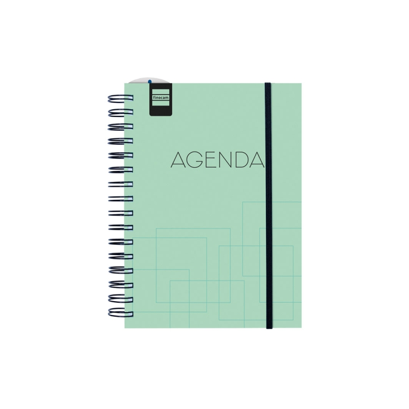 Agenda scolaire Finocam Institut 26/27 en catalan - Vue hebdomadaire verticale - 4e format - 155 x 215 mm - Couverture en polypr
