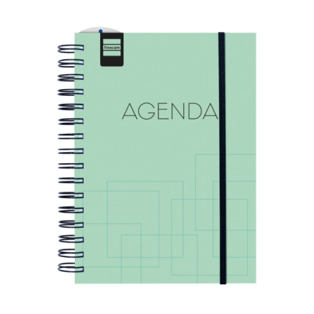 Agenda scolaire Finocam Institut 26/27 en catalan - Vue hebdomadaire verticale - 4e format - 155 x 215 mm - Couverture en polypr