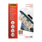 Fellowes Pack de 100 Fundas para Plastificar - Formato A4 - Reverso Adhesivo - Efecto Brillo - 125 micras - Transparente