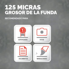 Fellowes Pack de 100 Fundas para Plastificar - Formato A4 - Reverso Adhesivo - Efecto Brillo - 125 micras - Transparente