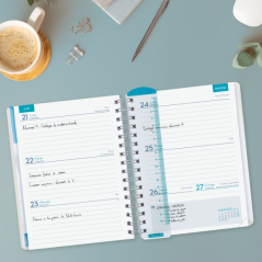 Agenda scolaire Finocam Magistral 26/27 - Vue hebdomadaire horizontale - 4e format - 155 x 212 mm - Couverture en polypropylène