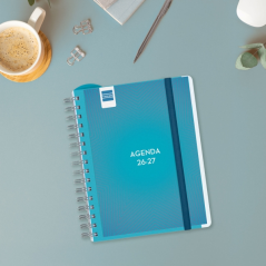 Agenda scolaire Finocam Magistral 26/27 en catalan - Vue hebdomadaire horizontale - Format A4 - 155 x 212 mm - Couverture en pol