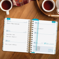 Agenda scolaire Finocam Magistral Design 26/27 - Vue hebdomadaire horizontale - 4e format - 155 x 212 mm - Couverture cartonnée