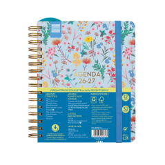 Agenda Finocam Magistral Design School 26/27 en catalan - Vue hebdomadaire horizontale - 4e format - 155 x 212 mm - Couverture c