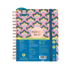 Agenda Finocam Magistral Design School 26/27 en catalan - Vue hebdomadaire horizontale - 4e format - 155 x 212 mm - Couverture c