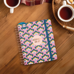Agenda Finocam Magistral Design School 26/27 en catalan - Vue hebdomadaire horizontale - 4e format - 155 x 212 mm - Couverture c