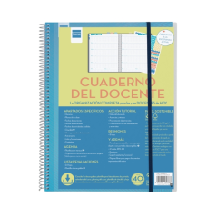 Agenda Finocam non daté pour enseignants - Vue hebdomadaire - 230 x 310 mm - Couverture en polypropylène - Papier 80 g/m² - Reli