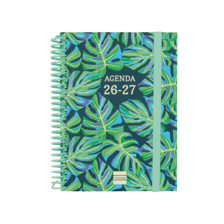Agenda scolaire Finocam Diva 26/27 - Vue hebdomadaire horizontale - Format 8º - 120 x 164 mm - Couverture cartonnée lignée - Pap