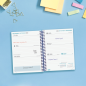 Agenda scolaire Finocam Diva 26/27 - Vue hebdomadaire horizontale - Format 8º - 120 x 164 mm - Couverture cartonnée lignée - Pap