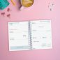 Agenda scolaire Finocam Diva 26/27 en catalan - Vue hebdomadaire horizontale - Format 8º - 120 x 164 mm - Couverture cartonnée l