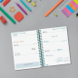 Agenda scolaire Finocam Diva 26/27 en catalan - Vue hebdomadaire horizontale - Format 8º - 120 x 164 mm - Couverture cartonnée l