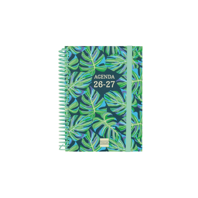 Agenda scolaire Finocam Diva 26/27 en catalan - Vue hebdomadaire horizontale - Format 8º - 120 x 164 mm - Couverture cartonnée l