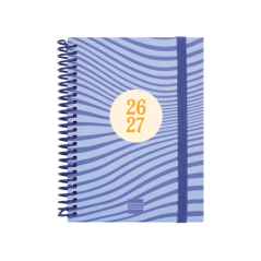 Agenda scolaire Finocam Diva 26/27 en catalan - Vue hebdomadaire horizontale - Format 8º - 120 x 164 mm - Couverture cartonnée l