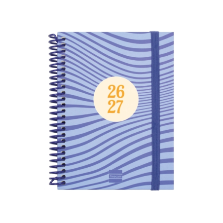 Agenda scolaire Finocam Diva 26/27 en catalan - Vue hebdomadaire horizontale - Format 8º - 120 x 164 mm - Couverture cartonnée l