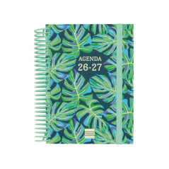 Agenda scolaire Finocam Diva 26/27 - 1 jour par page - Format 8º - 120 x 164 mm - Couverture cartonnée lignée - Papier 80 g/m² -