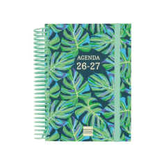 Agenda scolaire Finocam Diva 26/27 - 1 jour par page - Format 8º - 120 x 164 mm - Couverture cartonnée lignée - Papier 80 g/m² -