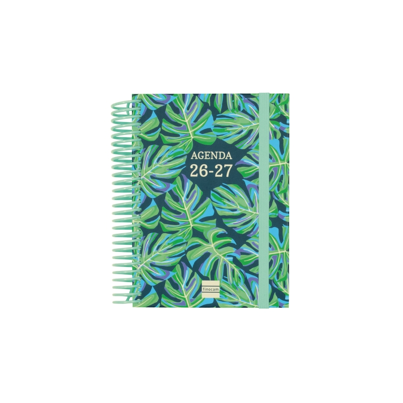 Agenda scolaire Finocam Diva 26/27 - 1 jour par page - Format 8º - 120 x 164 mm - Couverture cartonnée lignée - Papier 80 g/m² -