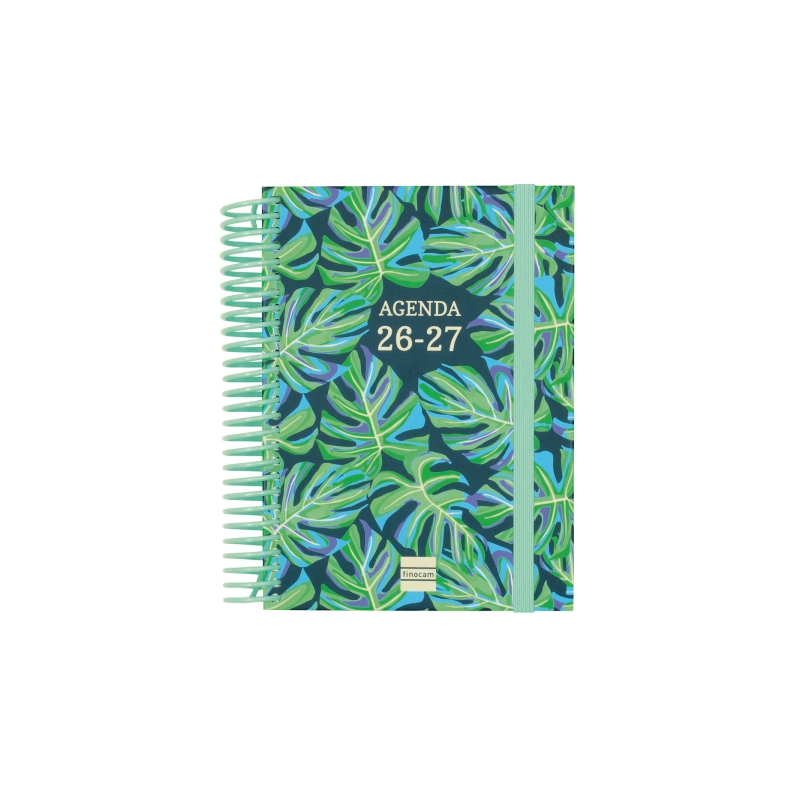 Agenda scolaire Finocam Diva 26/27 en catalan - 1 jour par page - Format 8º - 120 x 164 mm - Couverture cartonnée lignée - Papie