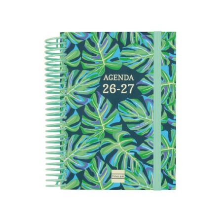Agenda scolaire Finocam Diva 26/27 en catalan - 1 jour par page - Format 8º - 120 x 164 mm - Couverture cartonnée lignée - Papie