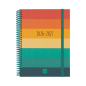Agenda scolaire Finocam Diva 26/27 - Vue hebdomadaire horizontale - 4e format - 155 x 212 mm - Couverture cartonnée lignée - Pap