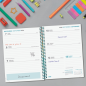 Agenda scolaire Finocam Diva 26/27 - Vue hebdomadaire horizontale - 4e format - 155 x 212 mm - Couverture cartonnée lignée - Pap