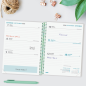 Agenda scolaire Finocam Diva 26/27 en catalan - Vue hebdomadaire horizontale - 4e format - 155 x 212 mm - Couverture cartonnée l