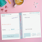 Agenda scolaire Finocam Diva 26/27 - 1 jour par page - 4e format - 155 x 212 mm - Couverture cartonnée lignée - Papier 80 g/m² -