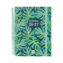 Agenda scolaire Finocam Diva 26/27 - 1 jour par page - 4e format - 155 x 212 mm - Couverture cartonnée lignée - Papier 80 g/m² -