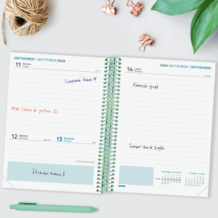 Agenda scolaire Finocam Diva 26/27 - 1 jour par page - 4e format - 155 x 212 mm - Couverture cartonnée lignée - Papier 80 g/m² -