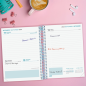 Agenda scolaire Finocam Diva 26/27 en catalan - 1 jour par page - 4e format - 155 x 212 mm - Couverture cartonnée lignée - Papie