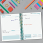 Agenda scolaire Finocam Diva 26/27 en catalan - 1 jour par page - 4e format - 155 x 212 mm - Couverture cartonnée lignée - Papie