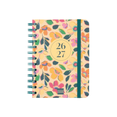 Agenda scolaire Finocam Cosmo Cart 26/27 - Vue hebdomadaire horizontale - Format 8º - 120 x 169 mm - Couverture cartonnée lignée
