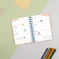 Agenda scolaire Finocam Cosmo Cart 26/27 - Vue hebdomadaire horizontale - Format 8º - 120 x 169 mm - Couverture cartonnée lignée