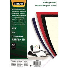 Fellowes Couvertures en carton Fellowes - Format A4 - Finition simili cuir - Large gamme de couleurs et de textures - Fabriquées