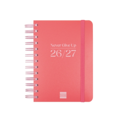 Agenda scolaire Finocam Cosmo Flex 26/27 - 1 jour par page - Format 8º - 120 x 169 mm - Couverture en polypropylène - Papier 80