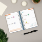 Agenda scolaire Finocam Cosmo Flex 26/27 - 1 jour par page - Format 8° - 120 x 169 mm - Couverture en polypropylène - Papier 80