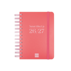 Agenda scolaire Finocam Cosmo Flex 26/27 en catalan - 1 jour par page - Format 8vo - 120 x 169 mm - Couverture en polypropylène