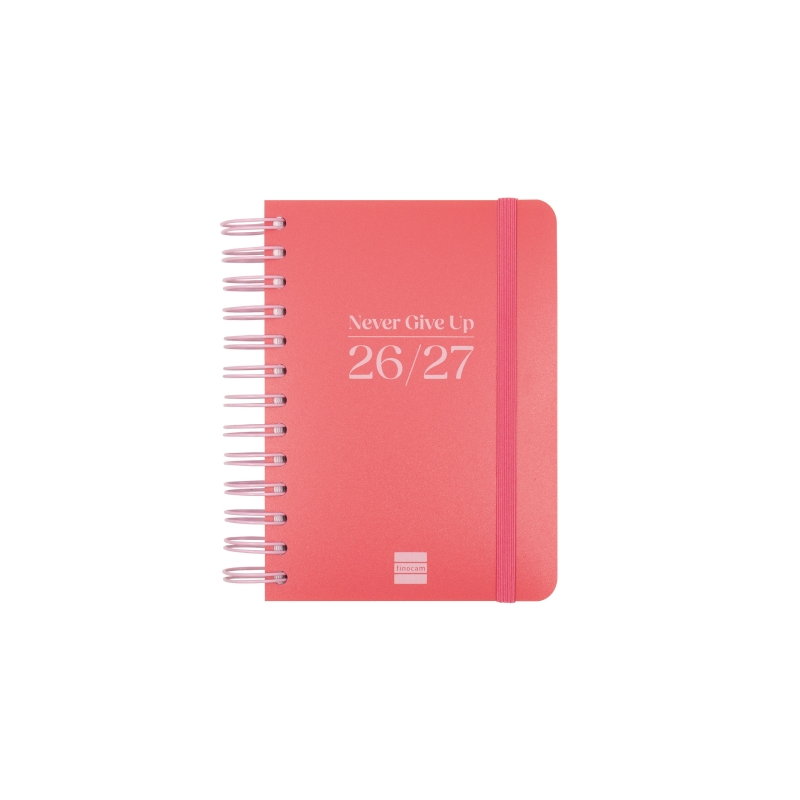 Agenda scolaire Finocam Cosmo Flex 26/27 en catalan - 1 jour par page - Format 8vo - 120 x 169 mm - Couverture en polypropylène