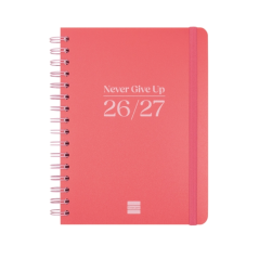 Agenda scolaire Finocam Cosmo Flex 26/27 - Vue hebdomadaire horizontale - Format A4 - 155 x 212 mm - Couverture en polypropylène