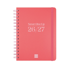Agenda scolaire Finocam Cosmo Flex 26/27 en catalan - Vue hebdomadaire horizontale - Format A4 - 155 x 212 mm - Couverture en po