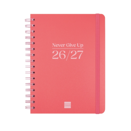 Agenda scolaire Finocam Cosmo Flex 26/27 en catalan - Vue hebdomadaire horizontale - Format A4 - 155 x 212 mm - Couverture en po