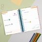 Agenda scolaire Finocam Cosmo Cart 26/27 - 1 jour par page - 4e format - 155 x 212 mm - Couverture cartonnée lignée - Papier 80