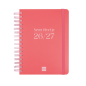 Agenda scolaire Finocam Cosmo Flex 26/27 - 1 jour par page - 4e format - 155 x 212 mm - Couverture en polypropylène - Papier 80