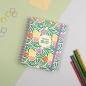 Agenda scolaire Finocam Cosmo Cart 26/27 en catalan - 1 jour par page - 4e format - 155 x 212 mm - Couverture cartonnée lignée -