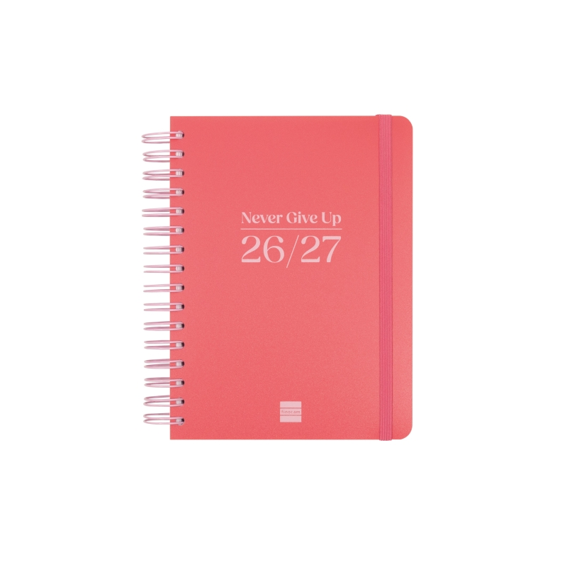 Agenda scolaire Finocam Cosmo Flex 26/27 en catalan - 1 jour par page - Format A4 - 155 x 212 mm - Couverture en polypropylène -