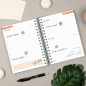Agenda scolaire Finocam Cosmo Flex 26/27 en catalan - 1 jour par page - Format A4 - 155 x 212 mm - Couverture en polypropylène -
