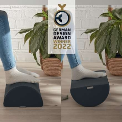 Repose-pieds de bureau Leitz Ergo Cozy - Favorise une posture saine - Améliore la circulation - Housse lavable - À utiliser avec