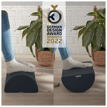 Repose-pieds de bureau Leitz Ergo Cozy - Favorise une posture saine - Améliore la circulation - Housse lavable - À utiliser avec
