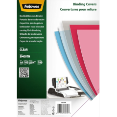 Fellowes Lot de 100 couvertures A4 en polyéthylène 180 microns - Produit recyclable - Transparent